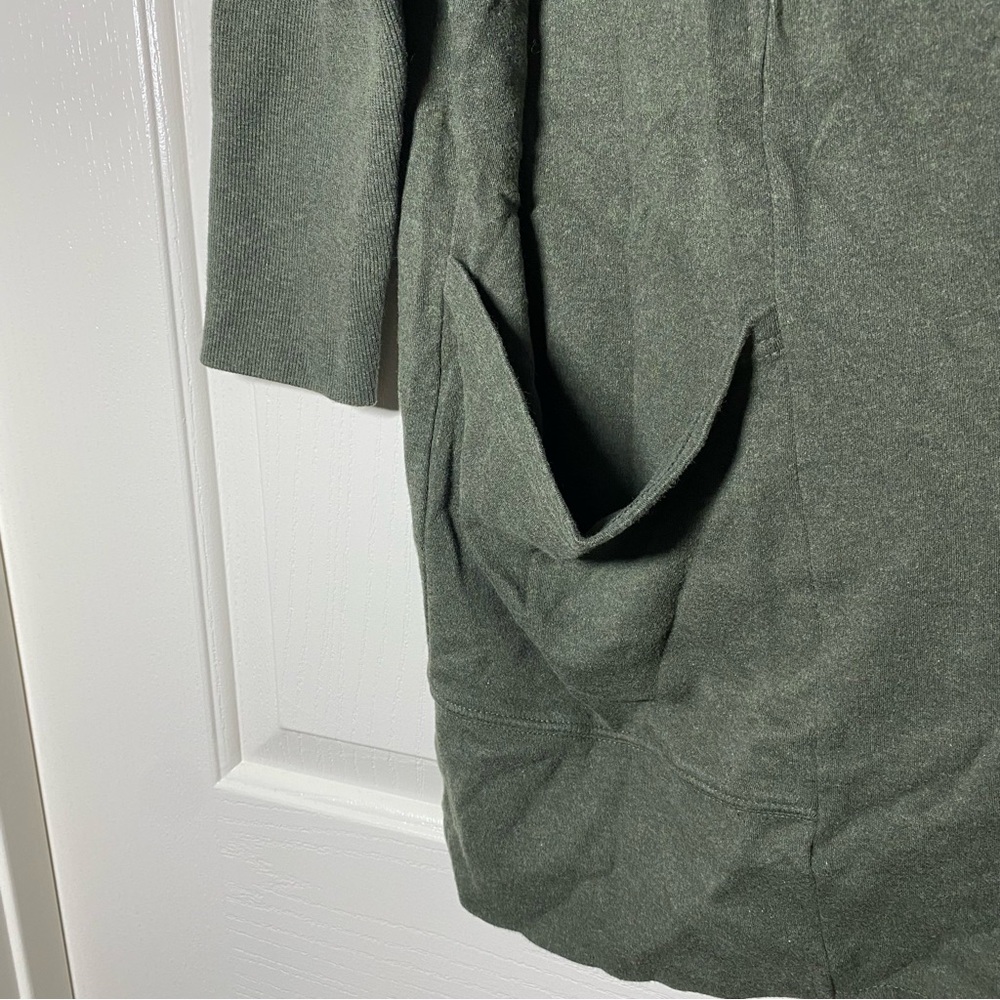 Pact Airplane Organic Cotton Open Knit Cardigan Comfy Minimalist Green Size M/L - Picture 4 of 10